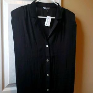 Black sleeveless blouse